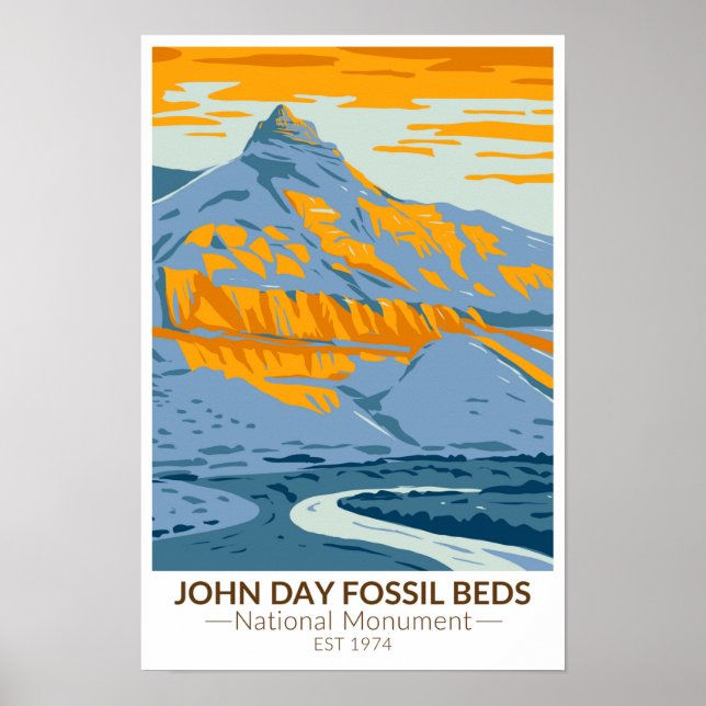 John Day Fossil Beds National Monument Oregon Poster (Front)