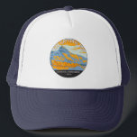 John Day Fossil Beds National Monument Oregon  Trucker Hat<br><div class="desc">John Day Fossil Beds vector artwork design. The park preserves a world class record of plant and animal evolution,  changing climate,  and past ecosystems.</div>