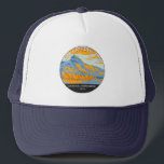 John Day Fossil Beds National Monument Oregon  Trucker Hat<br><div class="desc">John Day Fossil Beds vector artwork design. The park preserves a world class record of plant and animal evolution,  changing climate,  and past ecosystems.</div>