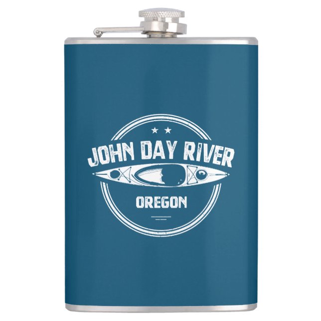 John Day River Oregon Kayaking Hip Flask (Front)
