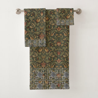 John Dearle William Morris Vintage Floral Pattern Bath Towel Set