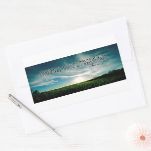 John Dewey Inspirational Quote "Starting point" Rectangular Sticker