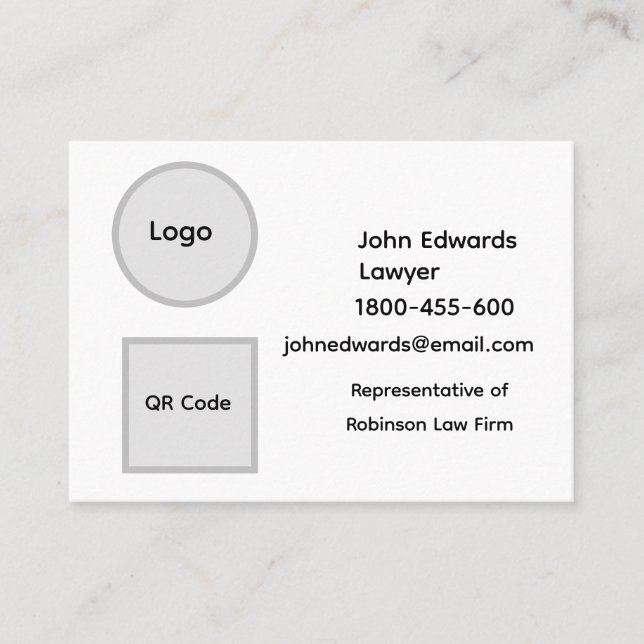 John Edwards Template Business Card (Front)