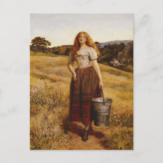 John Everett Millais - Farmer's Daughter Postcard