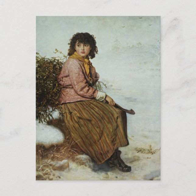 John Everett Millais - Mistletoe Gatherer Postcard (Front)
