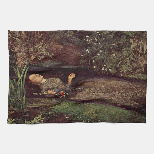 John Everett Millais Ophelia Kitchen Towel (Horizontal)