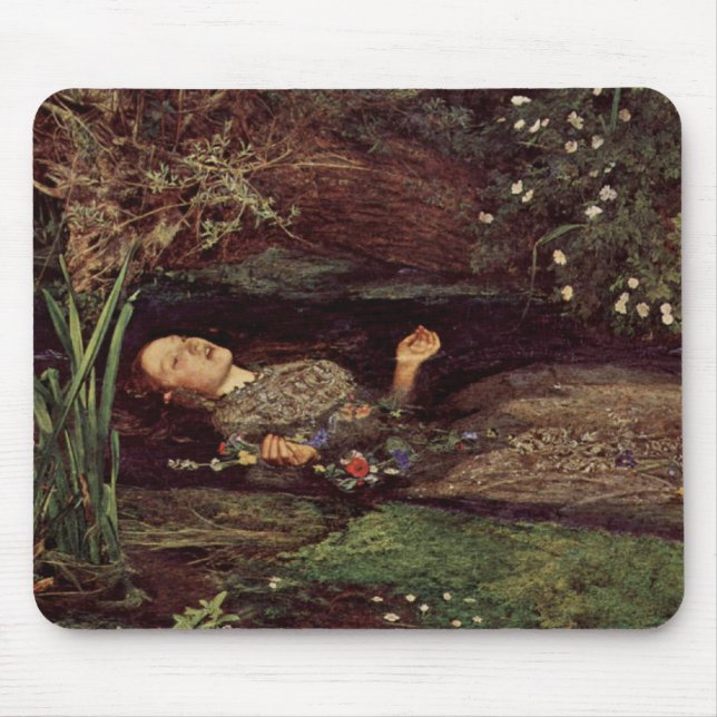 John Everett Millais Ophelia Mouse Pad (Front)