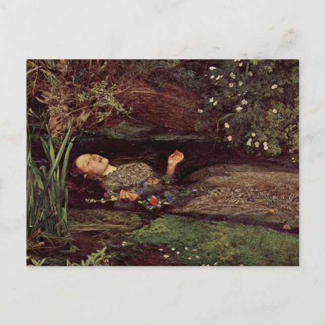 John Everett Millais Ophelia Postcard (Front)