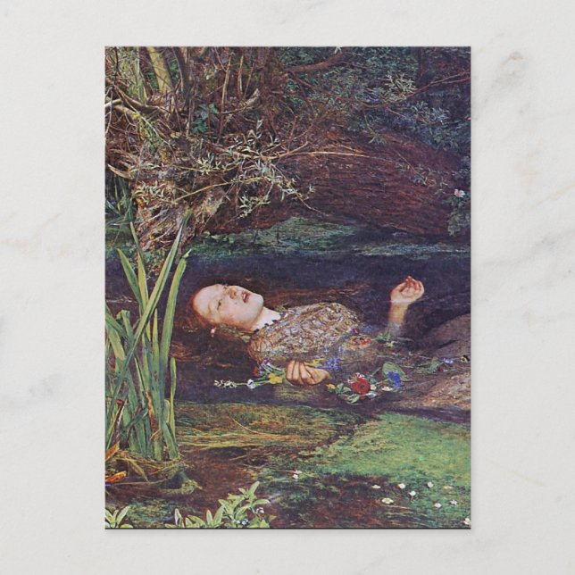 John Everett Millais Ophelia Postcard (Front)