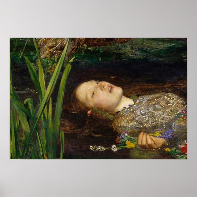 John Everett Millais - Ophelia Poster (Front)