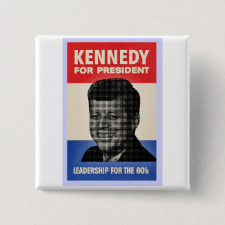 John F Kennedy 15 Cm Square Badge