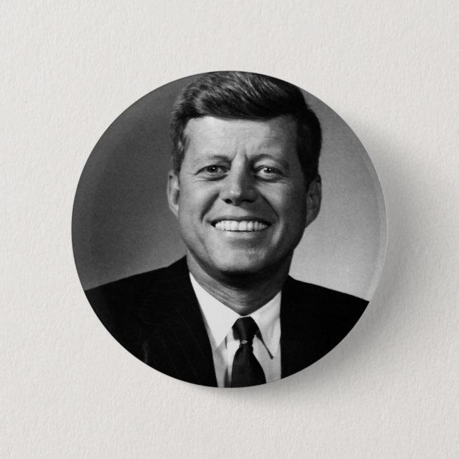 John F. Kennedy 6 Cm Round Badge (Front)