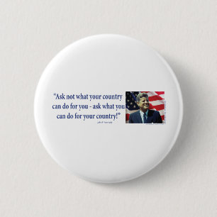 John F Kennedy 6 Cm Round Badge