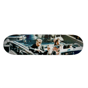 John F Kennedy and Jackie in the Motorcade Dallas Skateboard