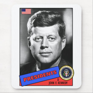 John F. Kennedy Baseball Card Mouse Mat