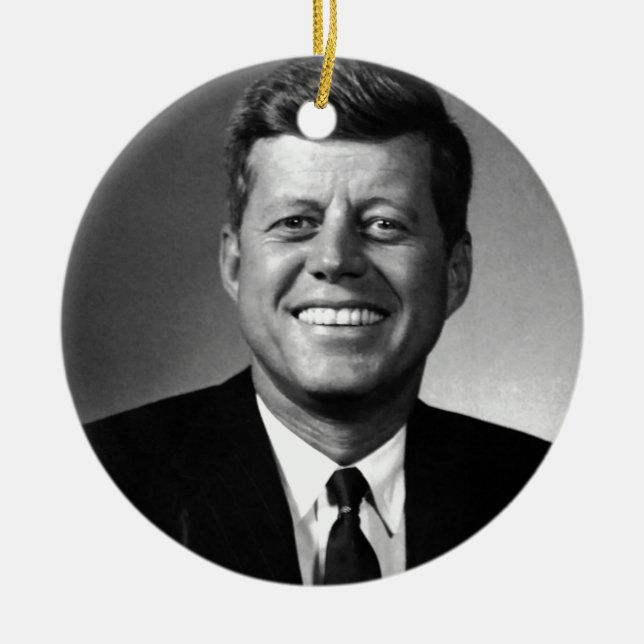 John F. Kennedy Ceramic Tree Decoration (Front)