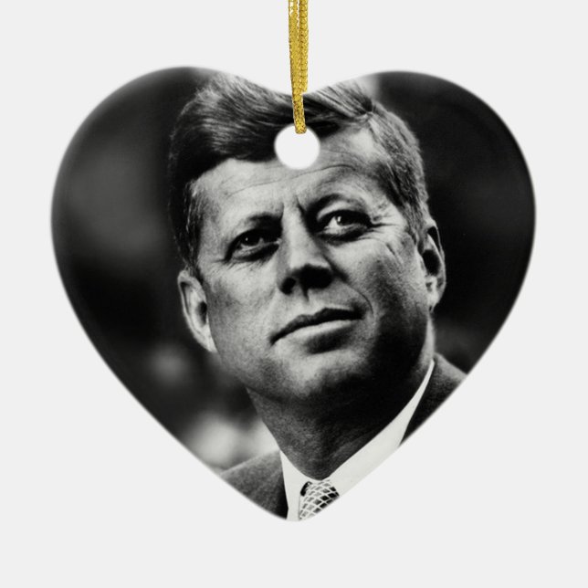 John F Kennedy Ceramic Tree Decoration (Front)