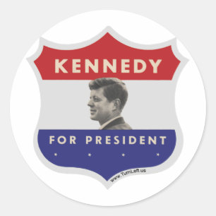 JOHN F KENNEDY CLASSIC ROUND STICKER