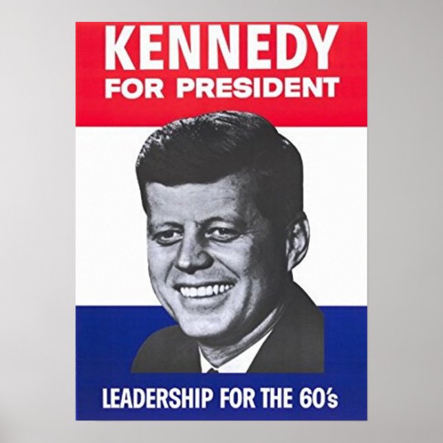 John F Kennedy For President Poster (Front)