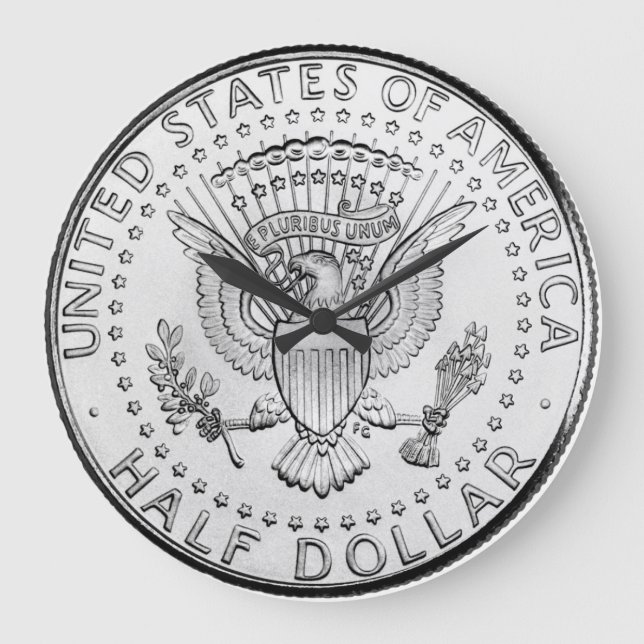 John F. Kennedy Half-Dollar Large Clock (Front)