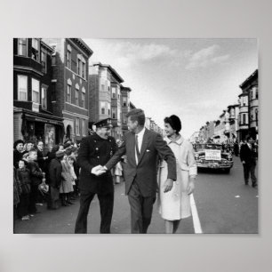 John F. Kennedy in East Boston Poster