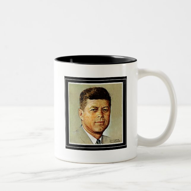 John F. Kennedy IN MEMORIAM 2 Two-Tone Coffee Mug (Right)