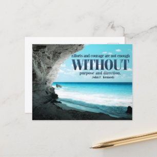 John F. Kennedy Inspirational Quote "Purpose" Postcard