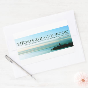 John F. Kennedy Inspirational Quote "Purpose" Rectangular Sticker