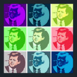 John F Kennedy/JFK  Pop Art Poster<br><div class="desc">Pop Art Design</div>