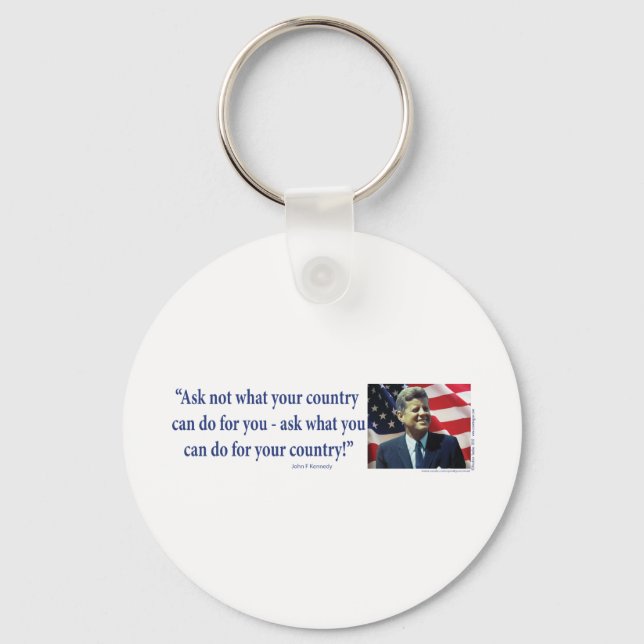 John F Kennedy Key Ring (Front)