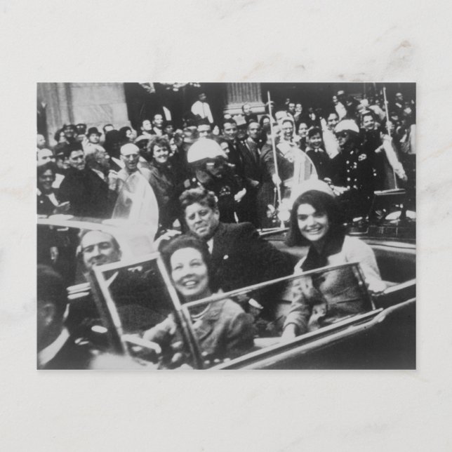 John F. Kennedy Motorcade Dallas Texas Nov 22 1963 Postcard (Front)