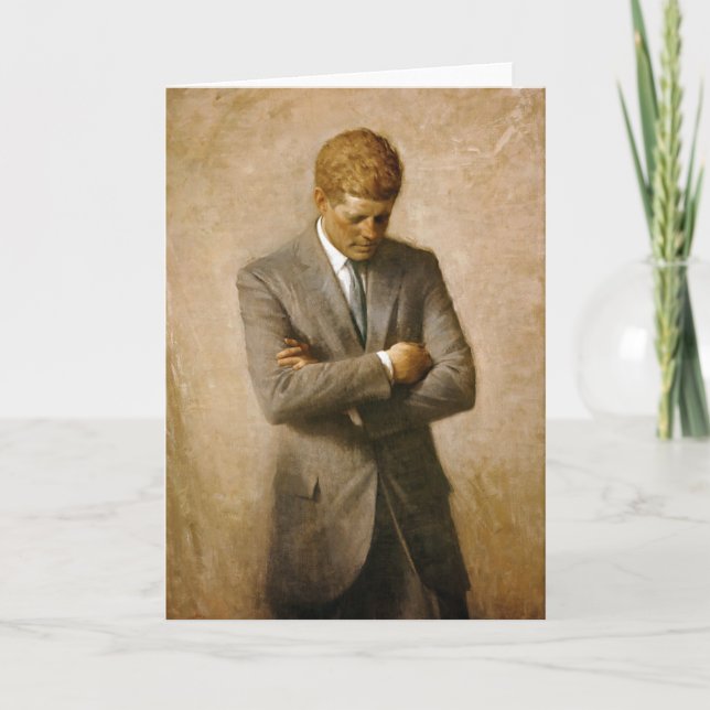 John F Kennedy Official Portrait by Aaron Shikler Card (Front)