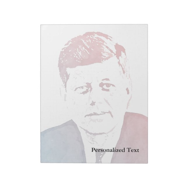 John F. Kennedy Pop Art Portrait Notepad (Rotated)