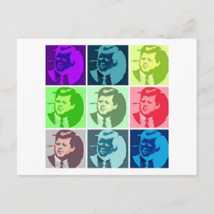 John F Kennedy Pop Art Postcard