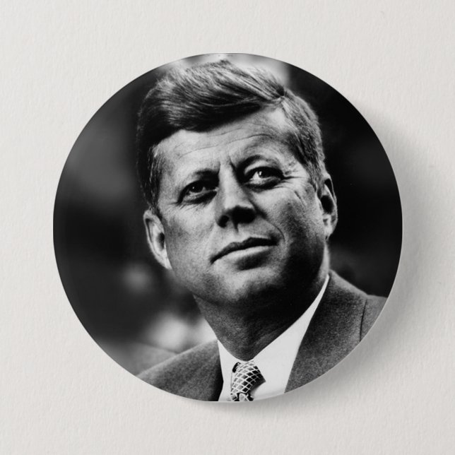 John F Kennedy President 7.5 Cm Round Badge (Front)