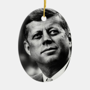 John F Kennedy President Ceramic Tree Decoration
