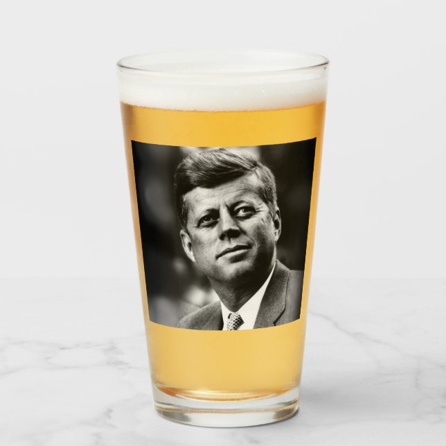 John F Kennedy President Glass (Front Filled)
