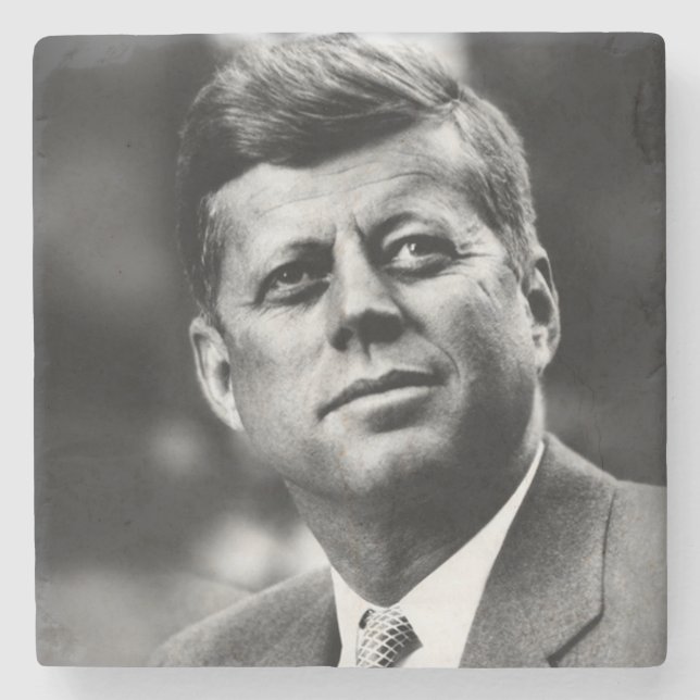 John F Kennedy President Stone Coaster (Front)