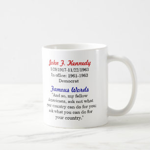 John F. Kennedy Quote Mug