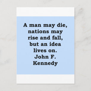 john f kennedy quote postcard