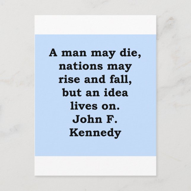 john f kennedy quote postcard (Front)