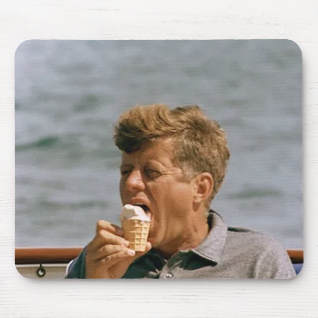 John F Kennedy Smoking Mouse Mat (Front)