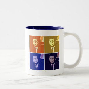 John F Kennedy Two-Tone Coffee Mug