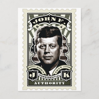 John F. Kennedy Vintage Stamp Art Postcard
