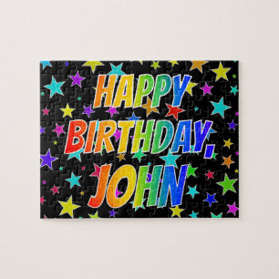 "JOHN" First Name, Fun "HAPPY BIRTHDAY" Jigsaw Puzzle