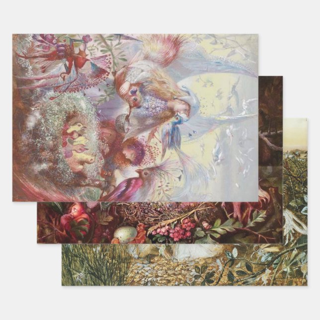 John Fitzgerald Fantasy Fine Art Fairy Wrapping Paper Sheet (Set)