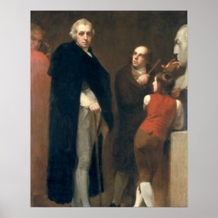 John Flaxman (1755-1826) modelling his bust of Wil Poster