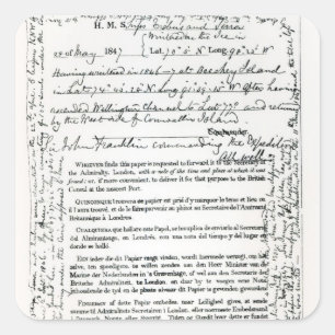 John Franklin's Message Square Sticker