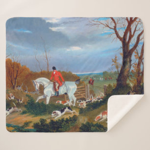 John Frederick Herring The Suffolk Hunt 1833 Sherpa Blanket