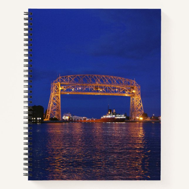 John G. Munson & Duluth Aerial Lift Bridge Notebook (Front)